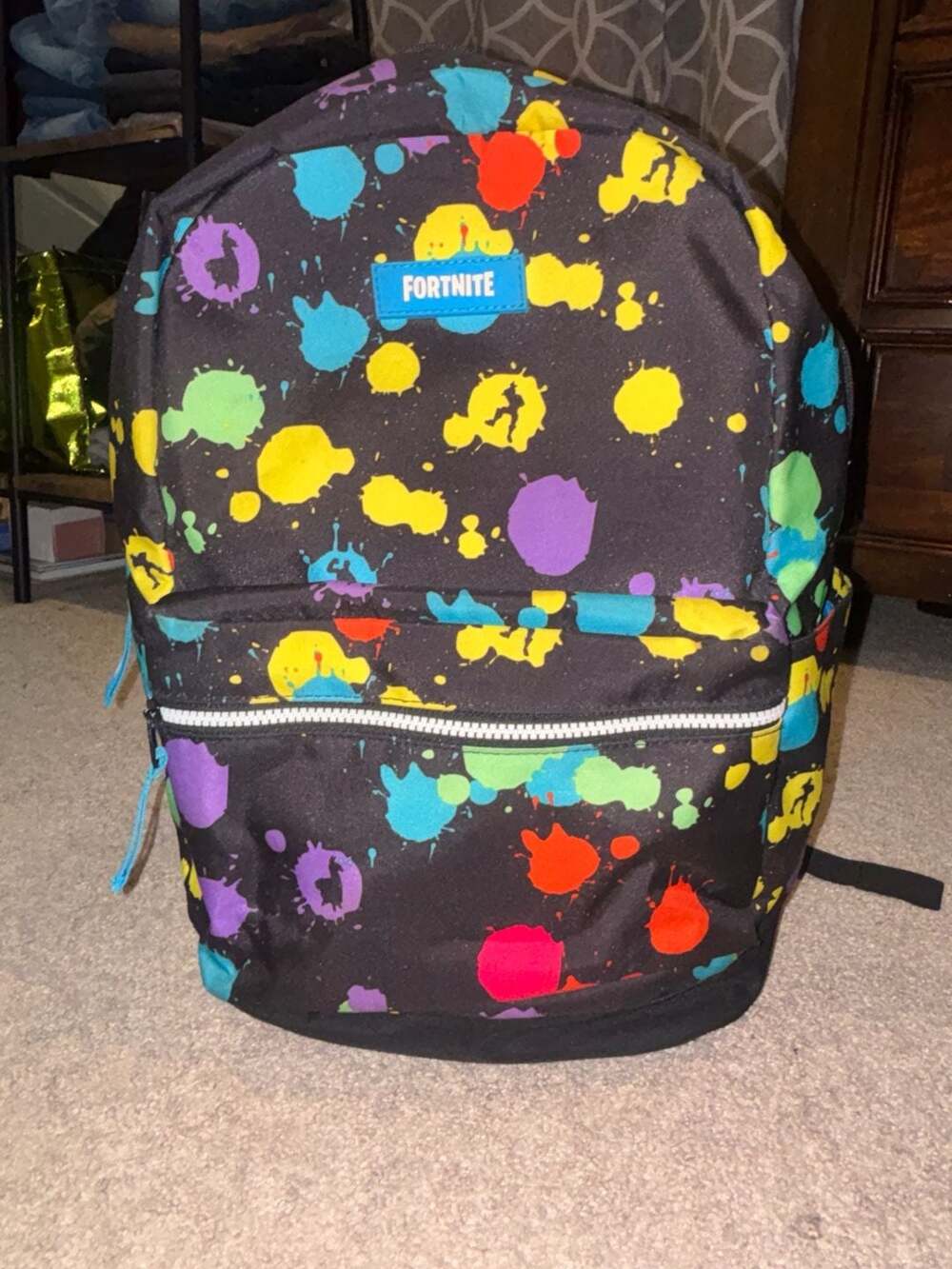 Fortnite Multiplier Backpack Black Multi Paint Splatter